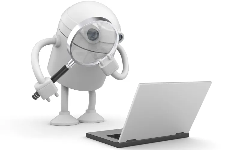 Robot checking cv image