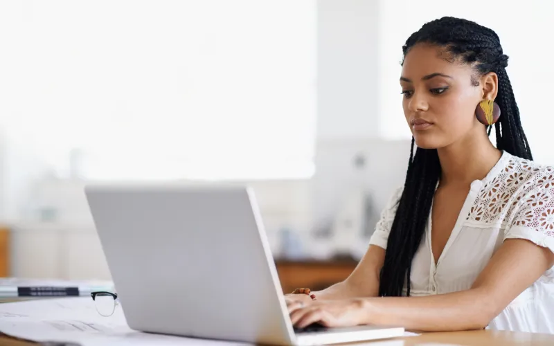 someone on laptop