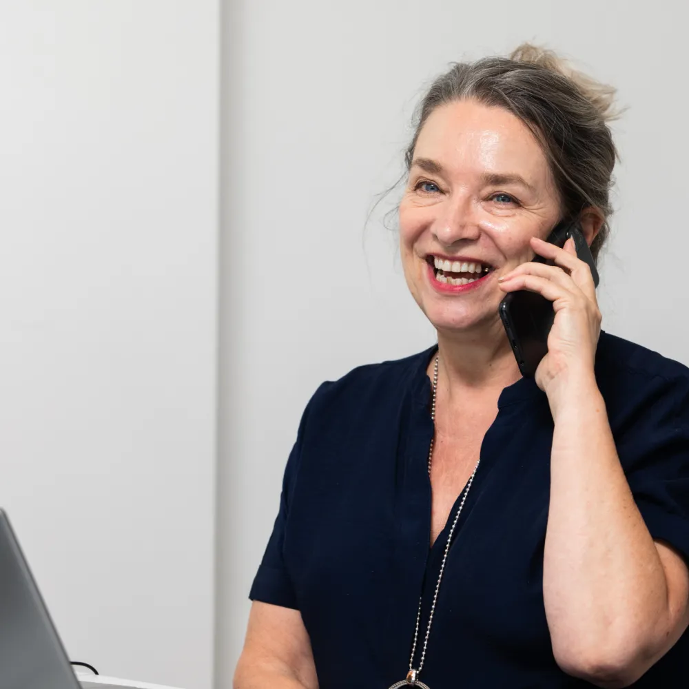woman on phone