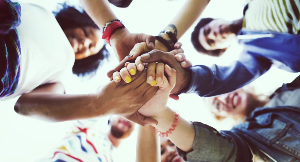 Hands together