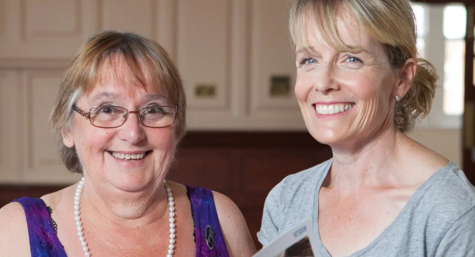 ladies smiling